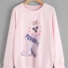 Sleeve Cat Sweatshirt VL01