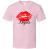 Anjali Personalized Name Lips Kiss T-shirt ER01