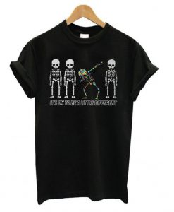 Autism Dabbing Skeleton T-Shirt EL01