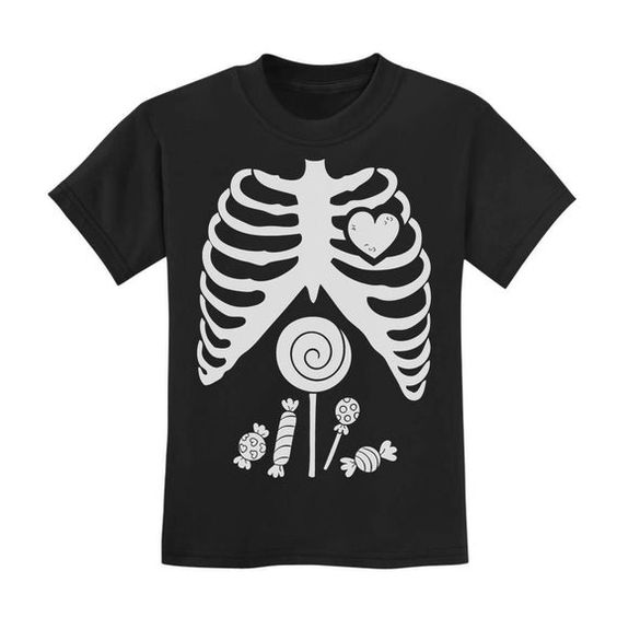 Children Skeleton Candy T-Shirt EL01