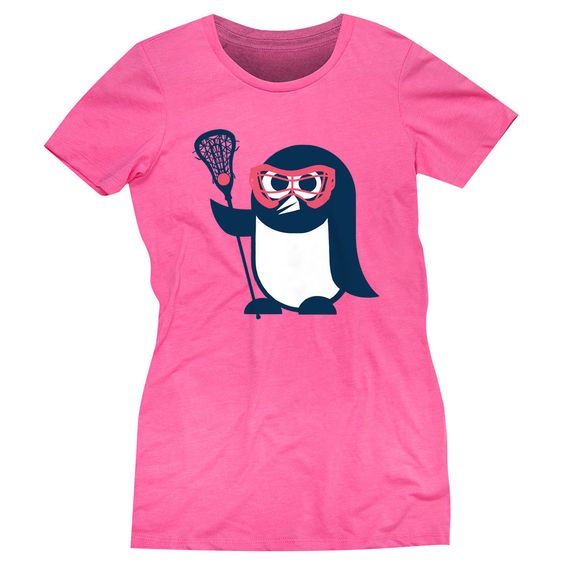 Girls Lacrosse Fitted Penguin T-Shirt EL