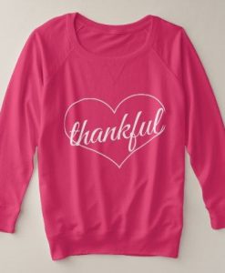 Hot Pink Thankful Sweatshirt EL