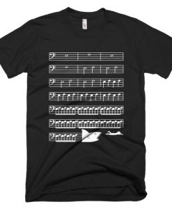 Jaws Music Bass Clef Funny T-Shirt EM01