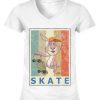 Kaninchen Hase Skateboard T-Shirt AV01