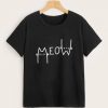Letter And Cat T-Shirt FR30