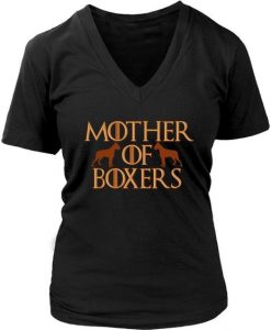 Mother Of Boxers Cute Vneck T-Shirt DV01
