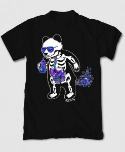Panda Skeleton Space Bubbles T-Shirt EL01
