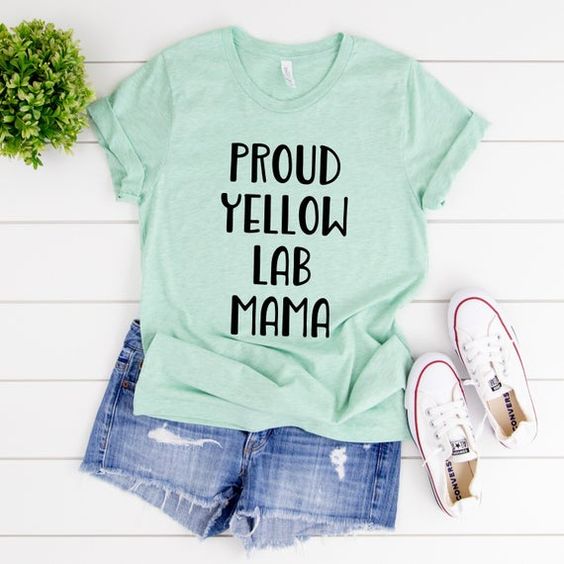 Proud Yellow Lab Mama T-Shirt VL01