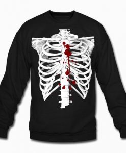 Skeleton with blood Sweatshirt EL01