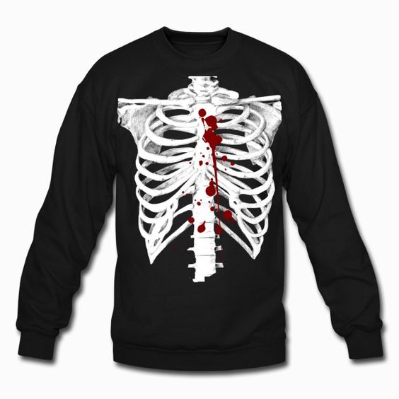 Skeleton with blood Sweatshirt EL01