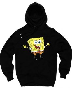 Sponge Bob Squarepants Black Hoodie DV01