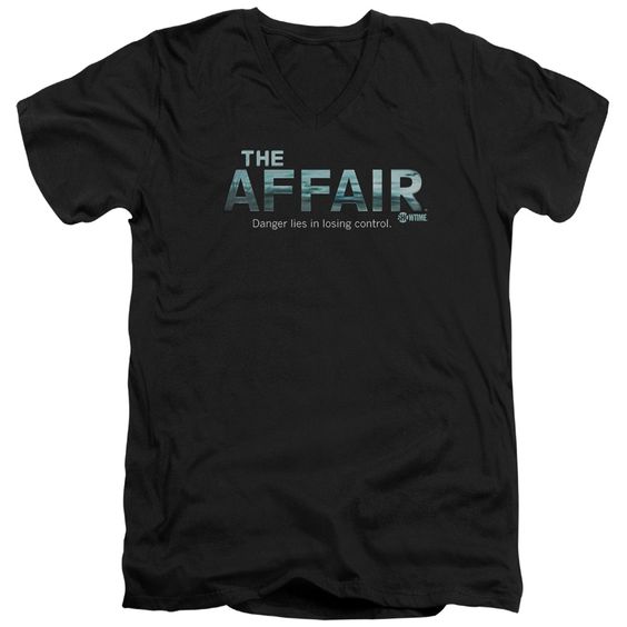 The affair slim fit Vneck black T-Shirt DV01
