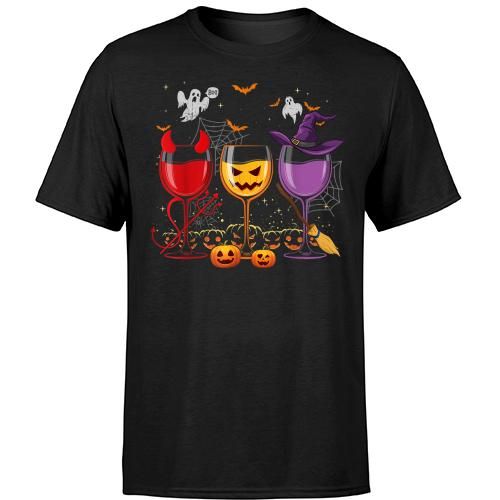 Three Glasses Halloween T Shirt SR01