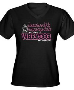Vbratotor black vneck T-Shirt DV01
