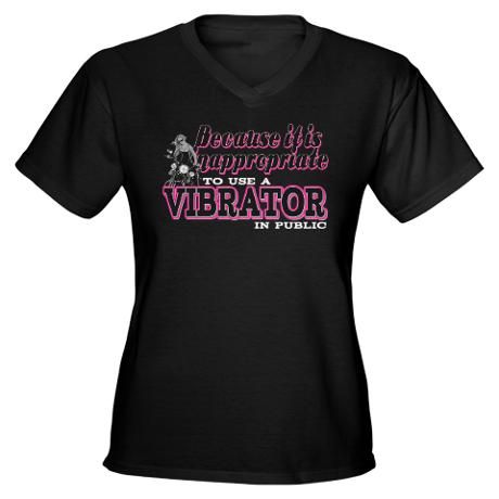 Vbratotor black vneck T-Shirt DV01