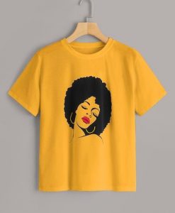 Yellow Run neck Fiure T-Shirt DV01