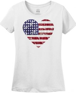 American Heart Flag T Shirt N20SR
