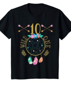 Boho Girl 10th Birthday T-Shirt ER1N