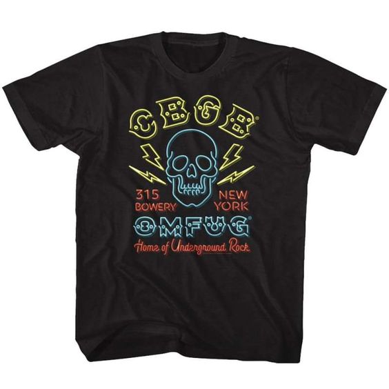 CBGB Neon Sign Tshirt EL2N