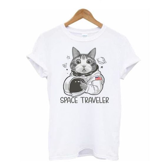 Cat Astronaut Space T-Shirt AZ19N