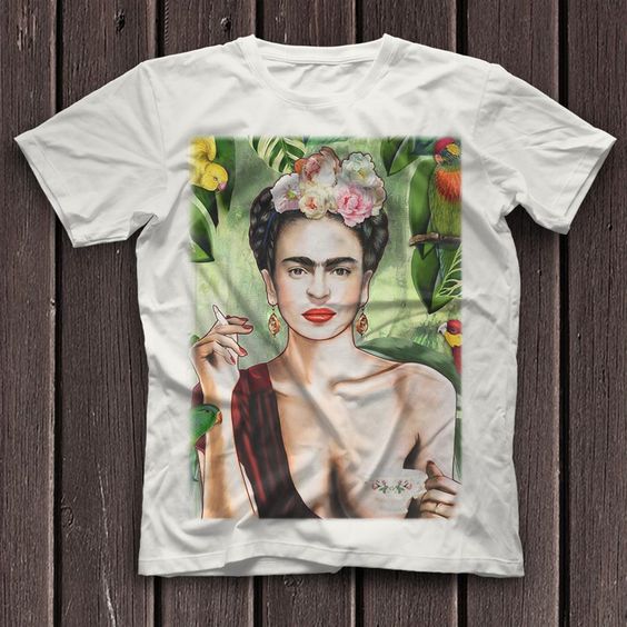 Frida Kahlo White T-Shirt FD22N