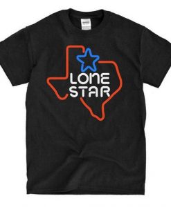 Lone Star Neon Black T-Shirt EL2N