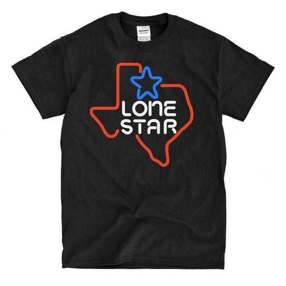 Lone Star Neon Black T-Shirt EL2N
