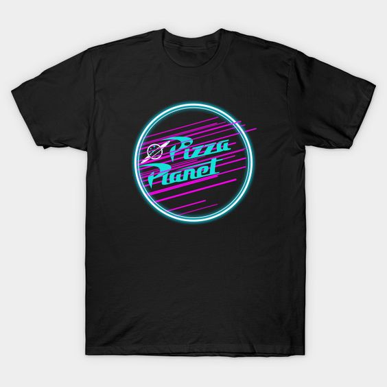 Neon Pizza Planet Tshirt EL2N