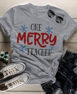 One Merry Teacher Tshirt EL6N