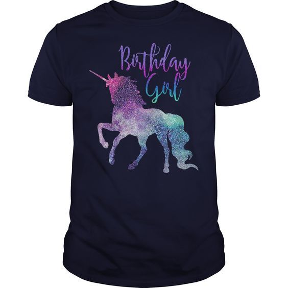 Unicorn Birthday Girl T-Shirt ER1N