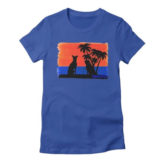 Beach Dogs At Sunset T-Shirt RS26D