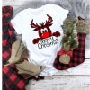 Buffalo Plaid Reindeer T-Shirt VL6D