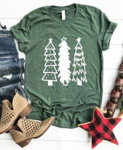 Christmas Rustic Trees T-Shirt ER6D