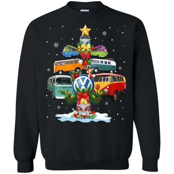 Christmas Volkswagen Bus Sweatshirt D9EM