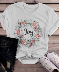 Christmas Wreath Joy T-Shirts ER6D
