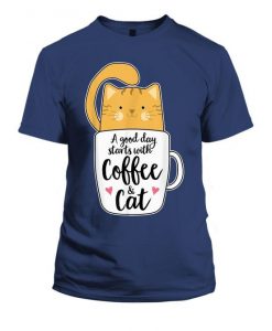 Coffee Mug Cat T-Shirt VL5D