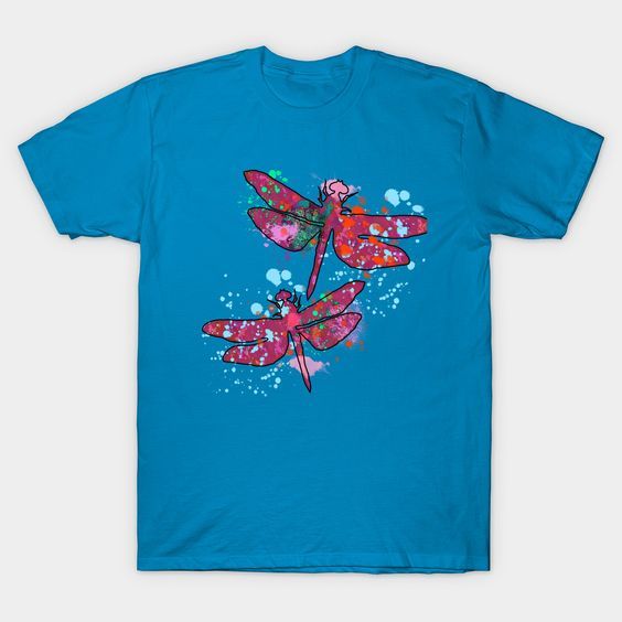 Dragonflies Watercolor T Shirt RS26D