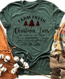Farm Fresh Christmas T-shirt ER6D