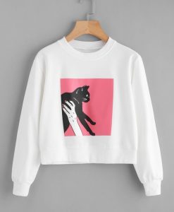 Figure Cat Sweatshirt D4AZ