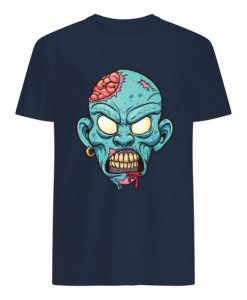 zombie head Halloween T Shirt ER3D