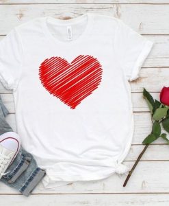 Valentines Red Heart T-Shirt ND27J0