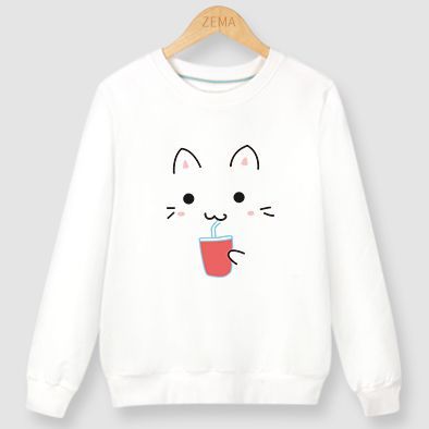 Cat Drink Sweatshirt EL10F0