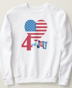 USA Flag Heart Sweatshirt EL10F0