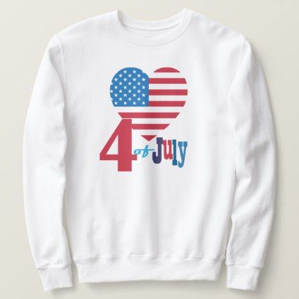 USA Flag Heart Sweatshirt EL10F0