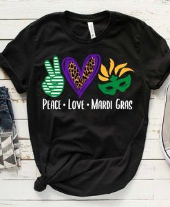 Peace Mardi Gras T Shirt SE9M0