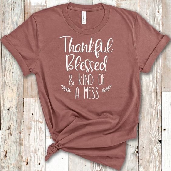 Thankful Blessed T-Shirt DF3M0