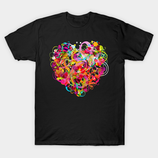 Abstract Colorful Love T-Shirt AL9N0
