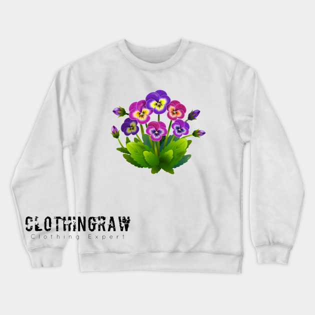 Beautiful Purple Flowers Vintage Sweatshirt AL10D0