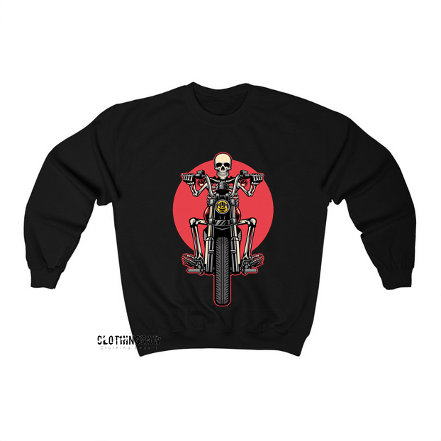 Skull Riding Motorcycle Sweatshirt AL28D0