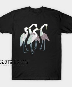 Stork And Herons Design T-Shirt AL10D0
